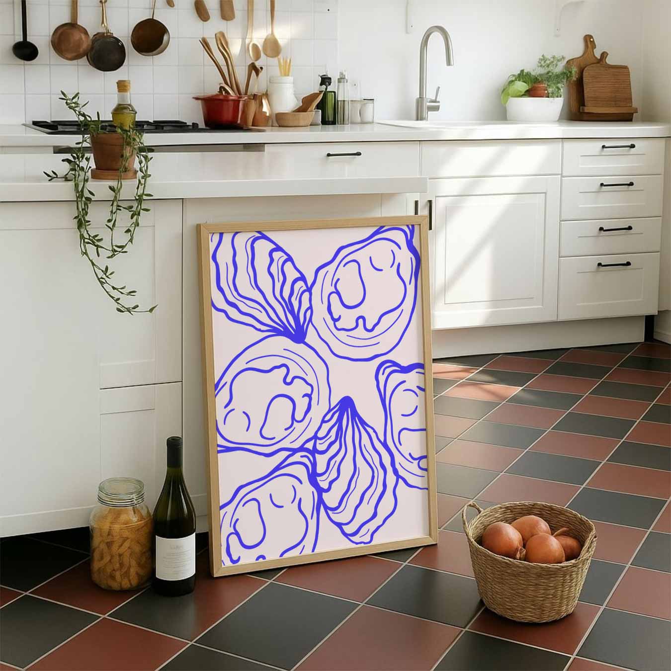 Moderne Oester Illustratie Poster-WallArtistic