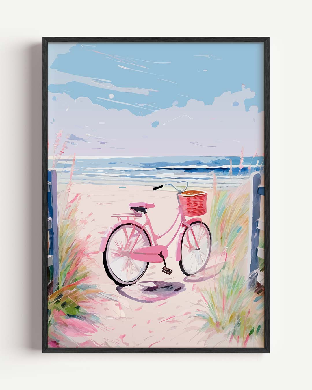Zomerse Strandfiets Poster-WallArtistic