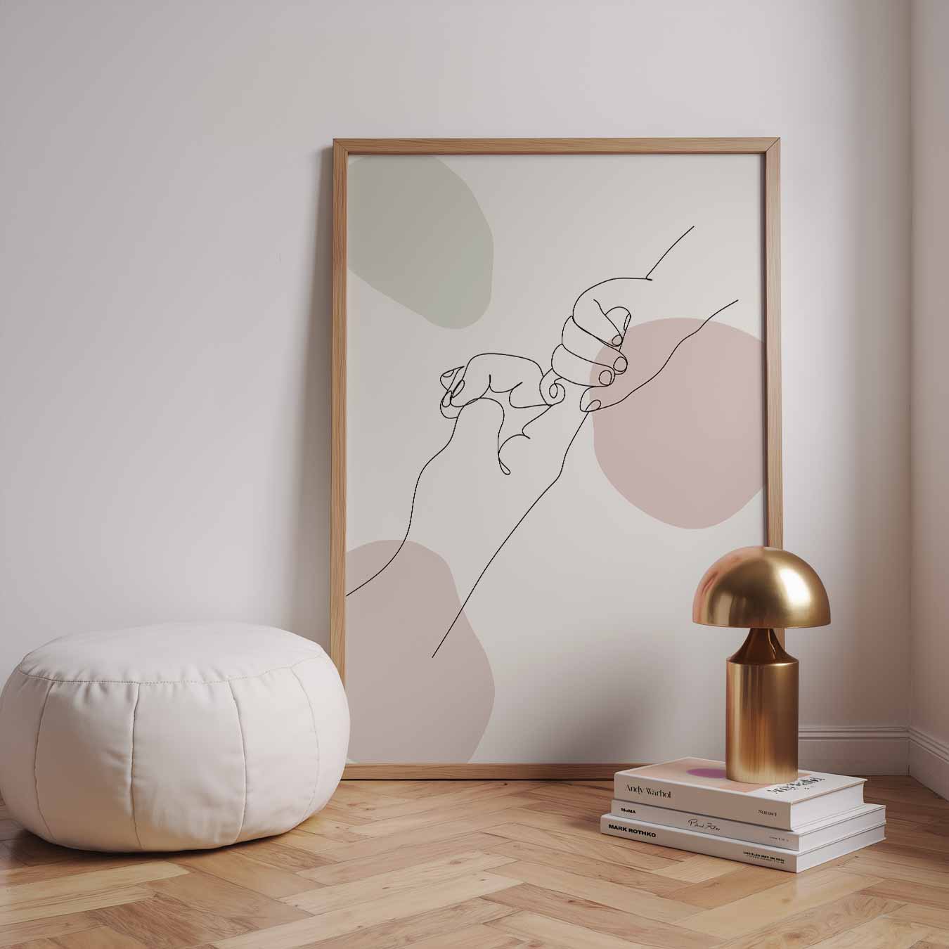 Verbondenheid in Lijntekening Poster-WallArtistic