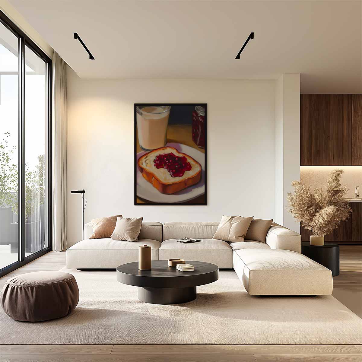 Ontbijtmoment met Jam Kunstwerk-canvas-dibond-plexiglas-wanddecoratie-WallArtistic