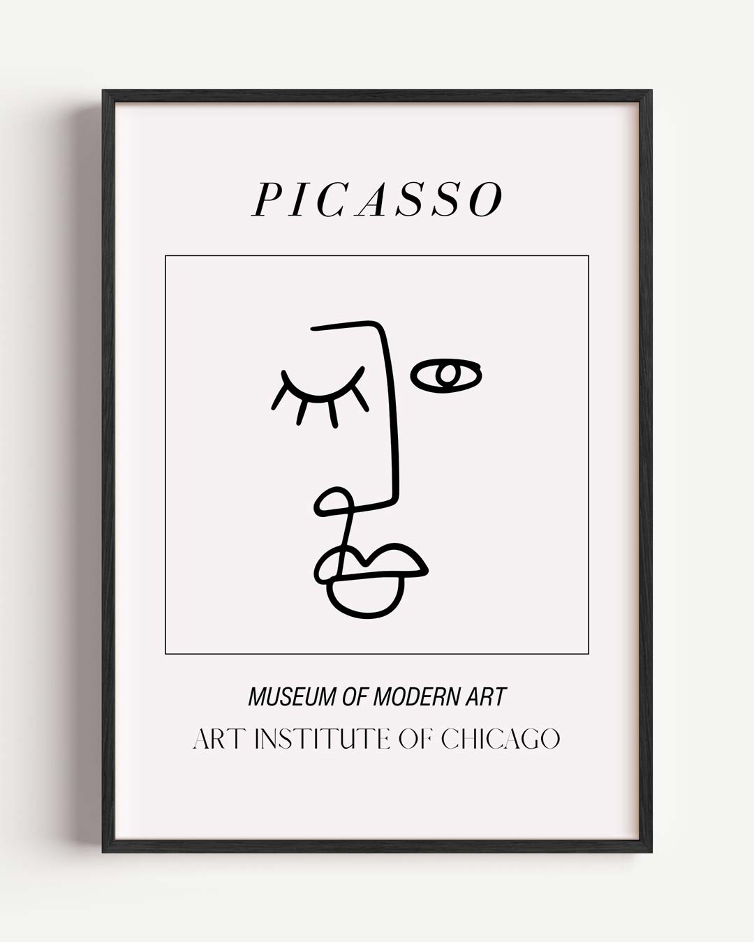 Picasso's Minimalistische Lijnkunst Poster-WallArtistic