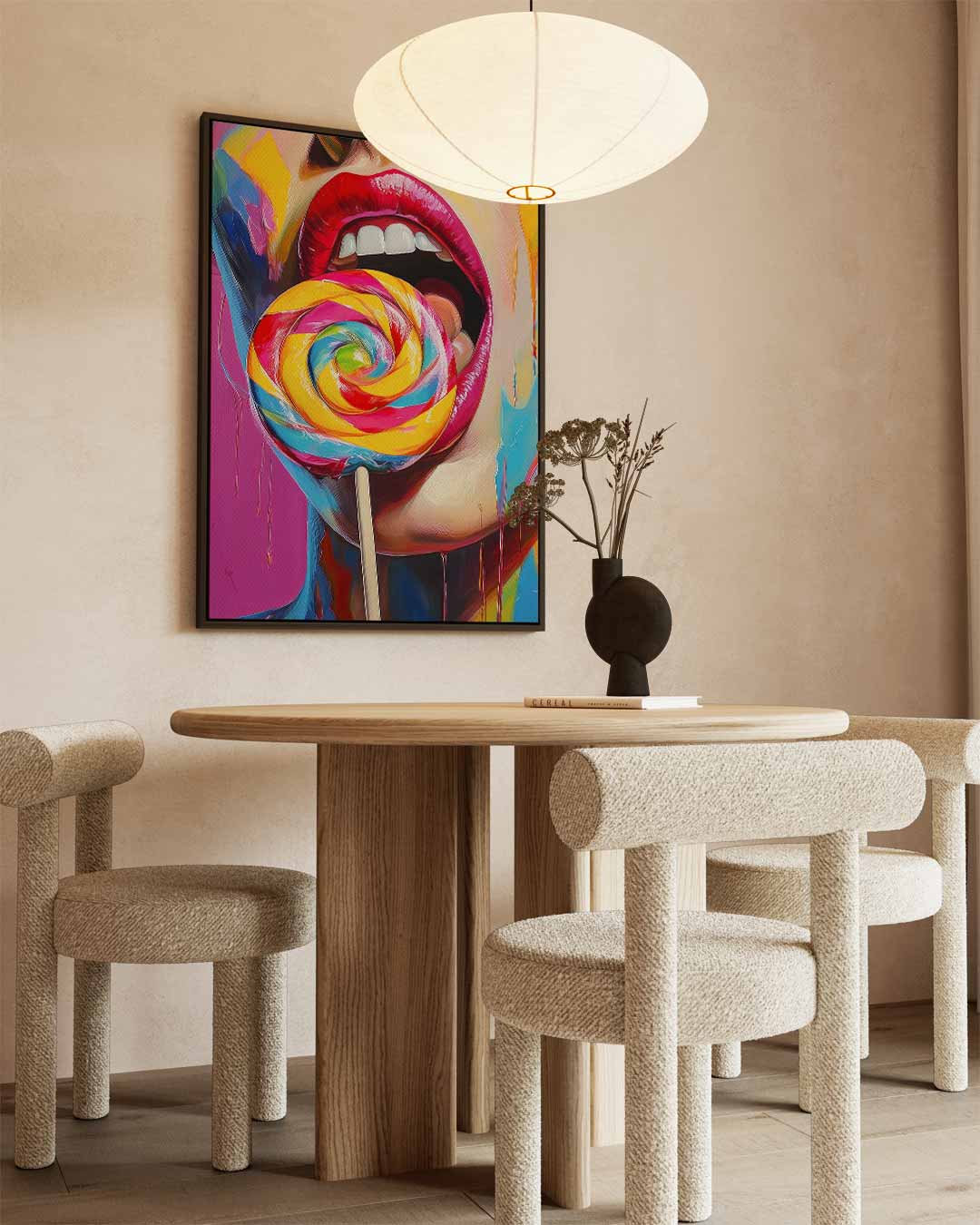 Kleurrijke Snoepfantasie Kunstwerk-canvas-dibond-plexiglas-wanddecoratie-WallArtistic