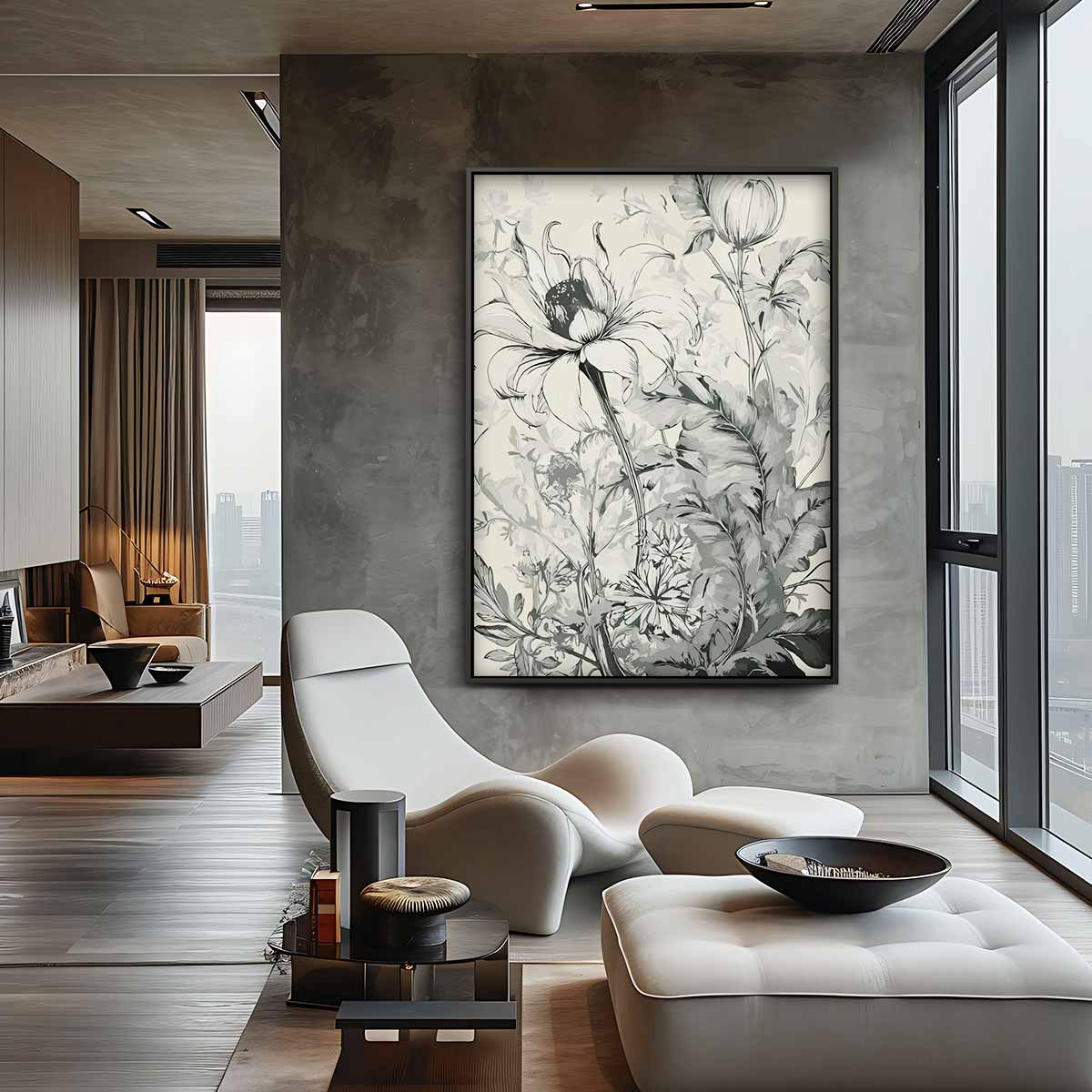 Botanische Bloemenpracht Kunstwerk-canvas-dibond-plexiglas-wanddecoratie-WallArtistic