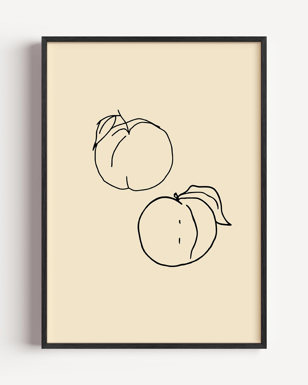 Minimalistische Perzik Illustratie Poster-WallArtistic