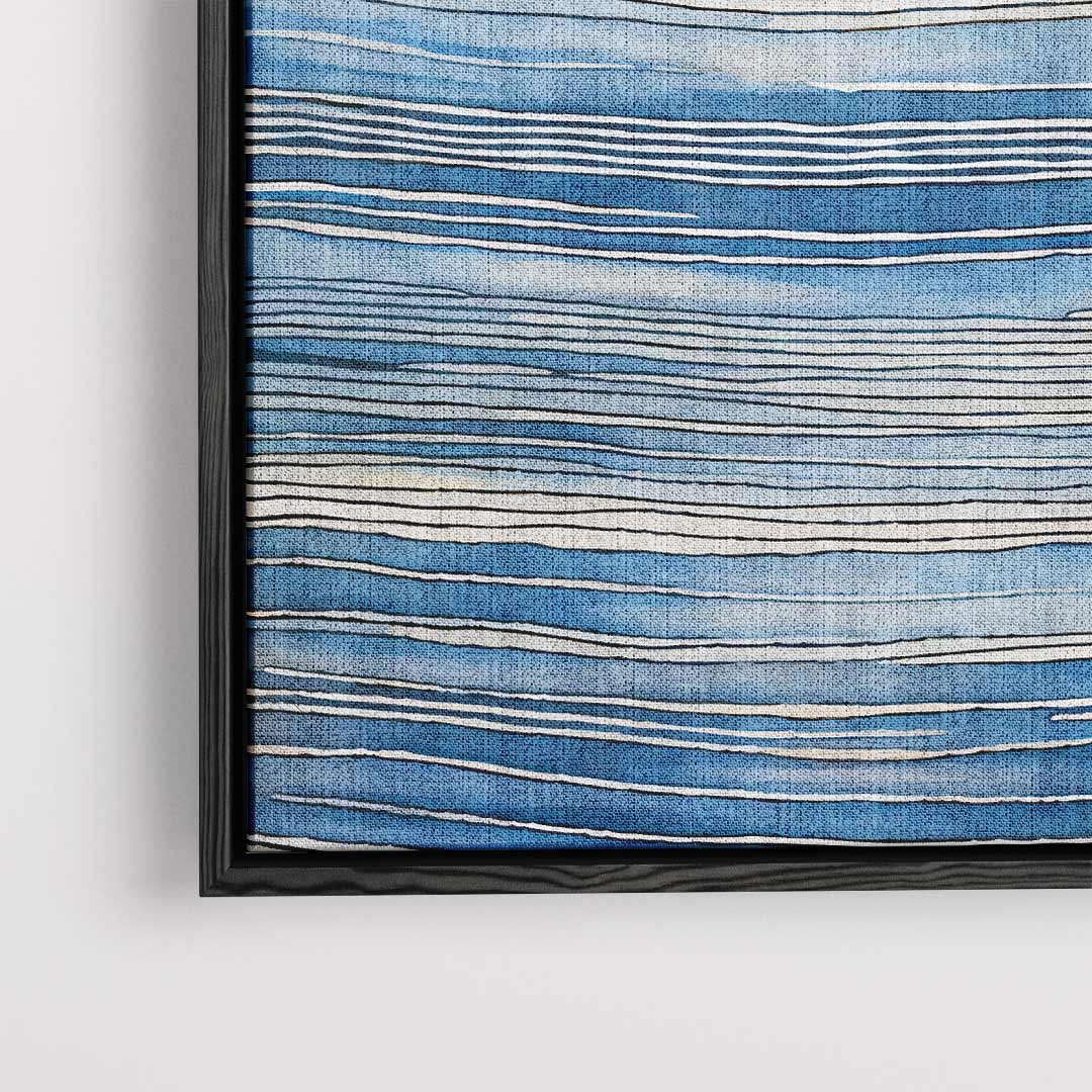 Blauwe Lijnen Zen Kunstwerk-canvas-dibond-plexiglas-wanddecoratie-WallArtistic