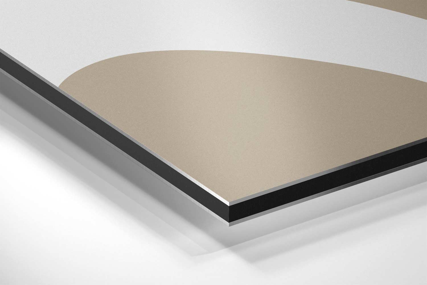 Organische Vormen in Beige Kunstwerk-canvas-dibond-plexiglas-wanddecoratie-WallArtistic