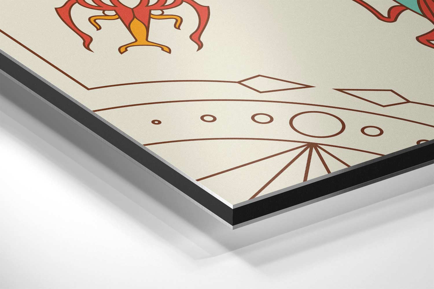 Betoverende Insectenpatroon Illustratie Kunstwerk-canvas-dibond-plexiglas-wanddecoratie-WallArtistic