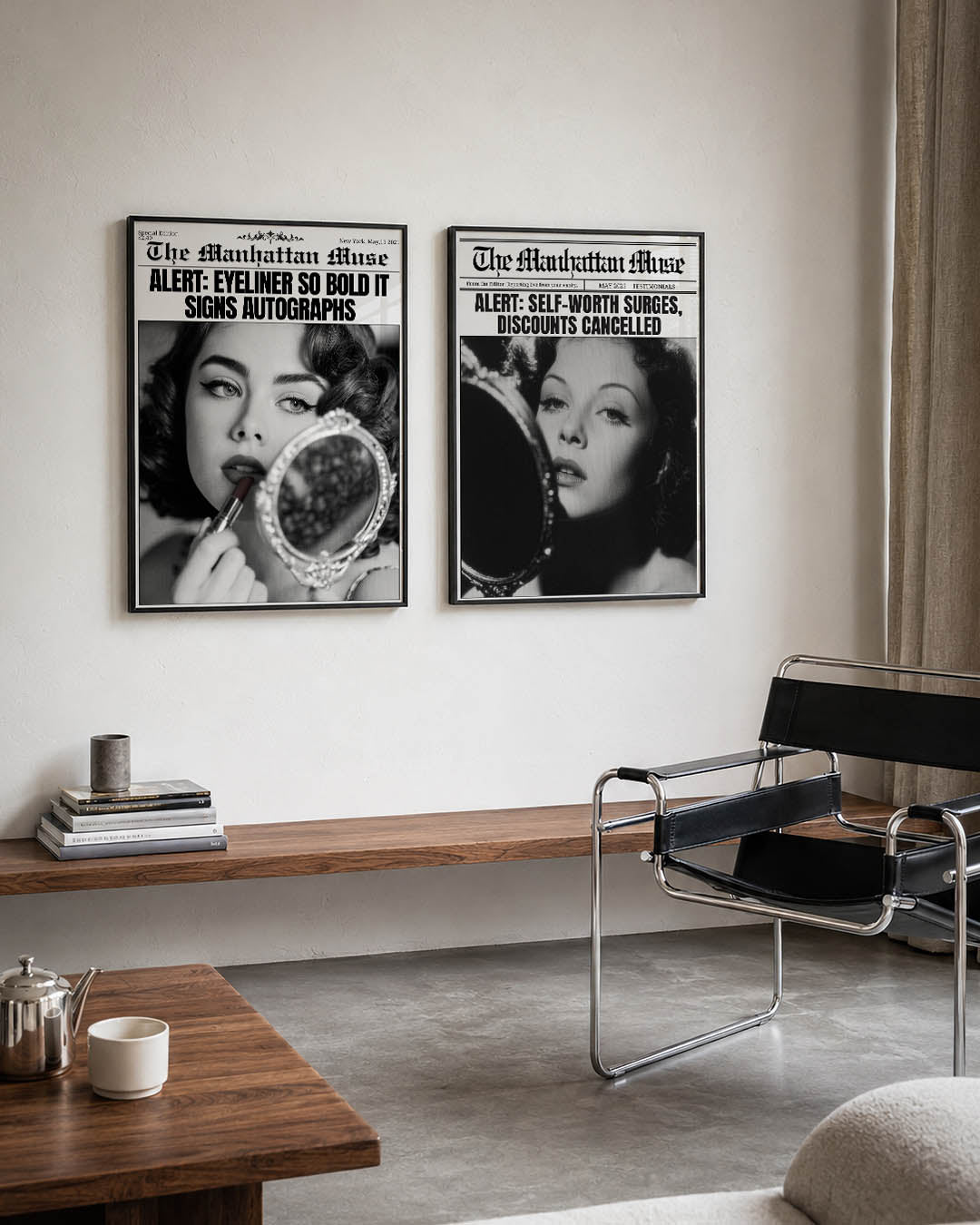 Zwart wit allure Posterset