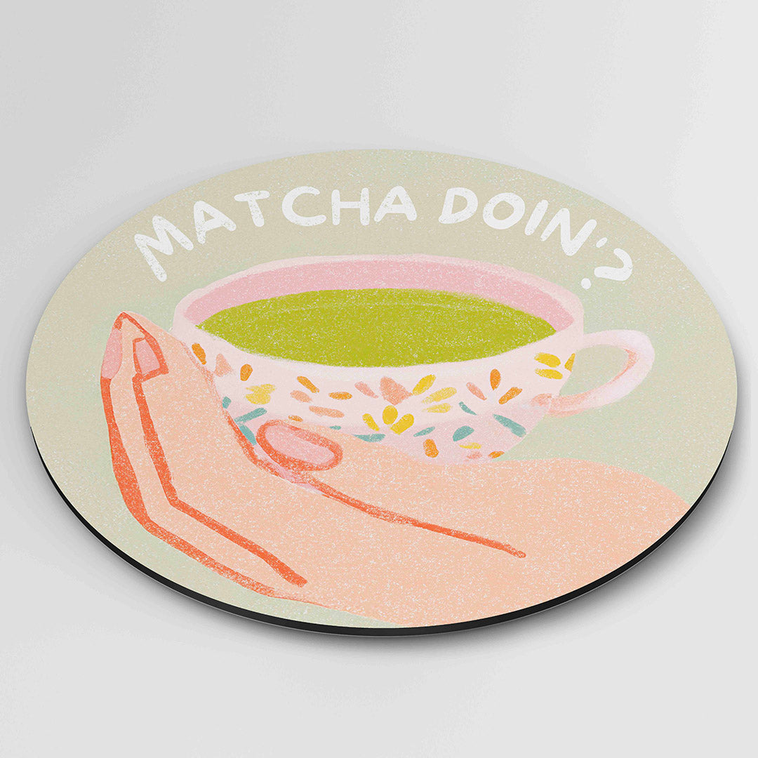 Matcha theekopje Muurcirkel