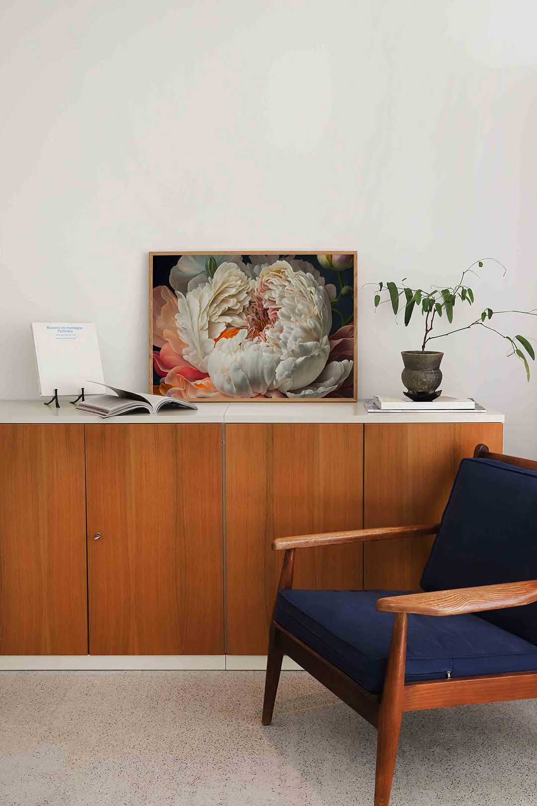Bloemrijke close up Poster