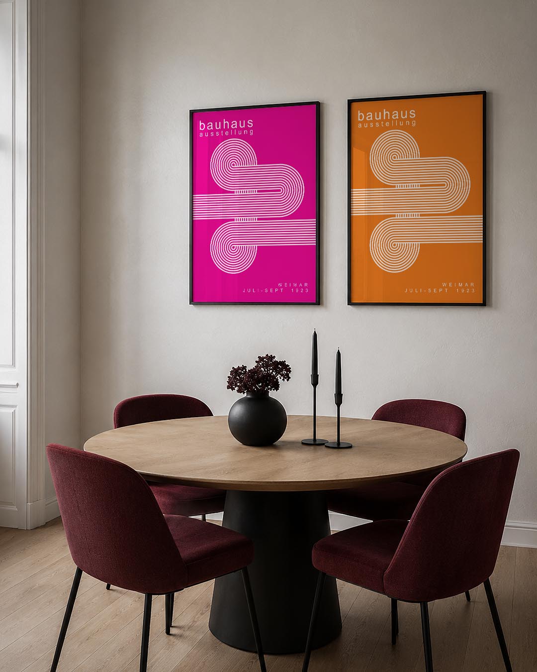 Lijnen en cirkelvormen Posterset