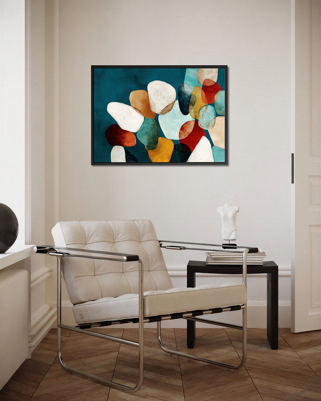Vormenspel met kleuren Kunstwerk