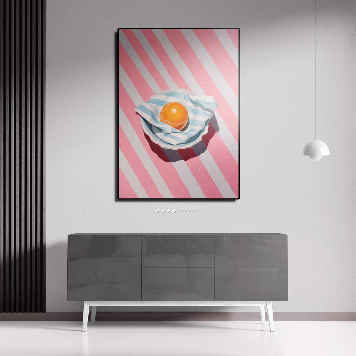 Zomerse Vrucht in Strepen Kunstwerk-canvas-dibond-plexiglas-wanddecoratie-WallArtistic