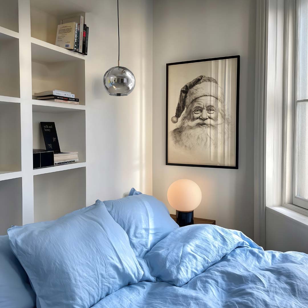 Vintage Kerstman Portret Poster-WallArtistic