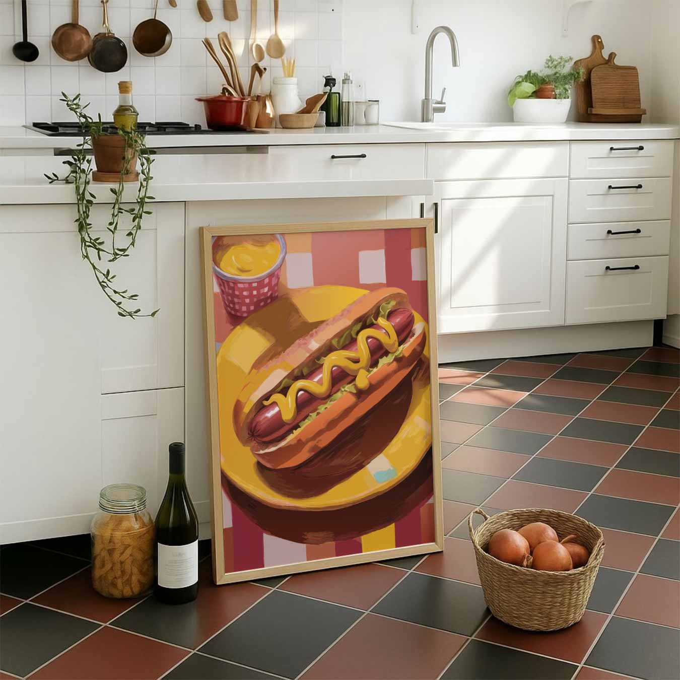 Vrolijke Hotdog Poster