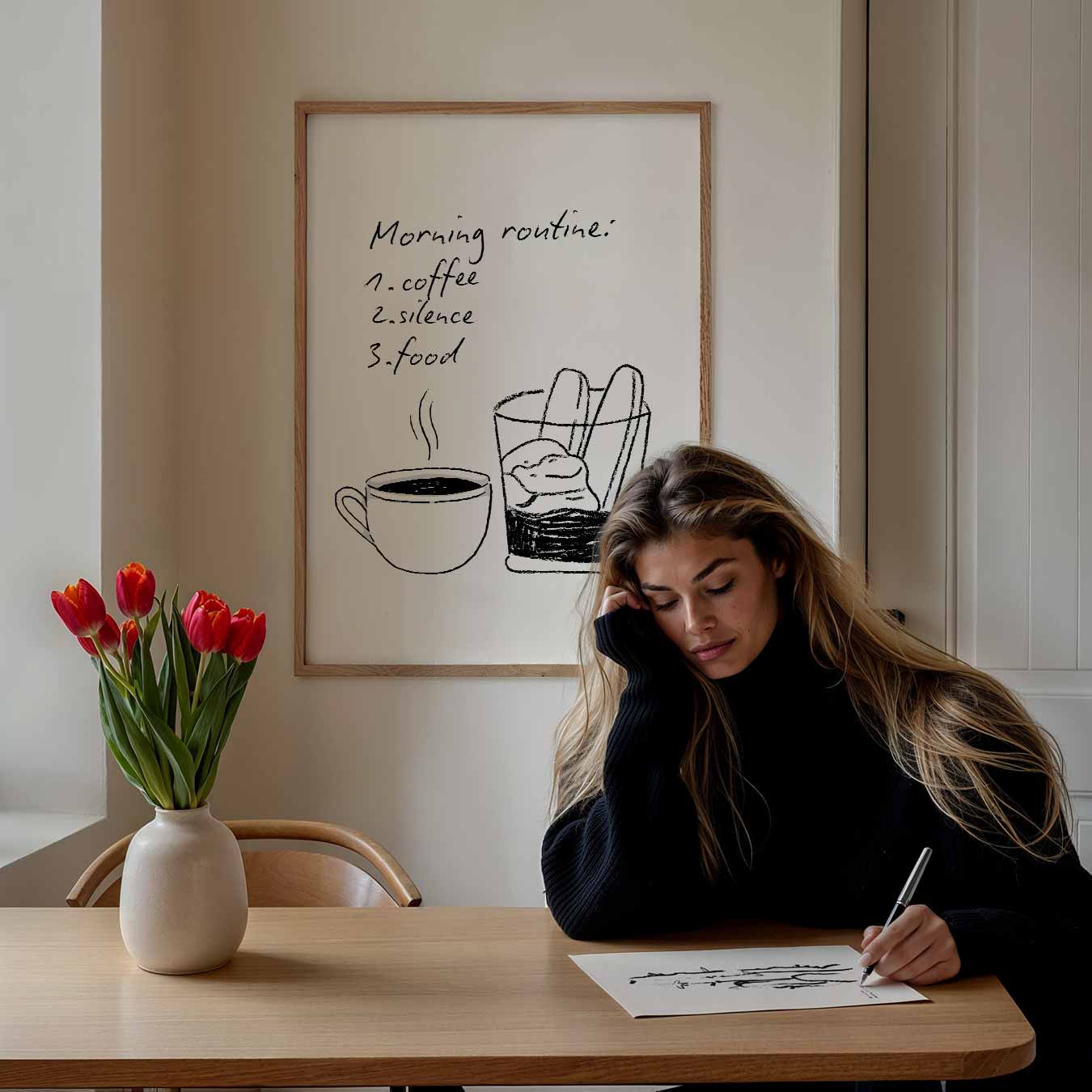 Morning Routine Poster-WallArtistic