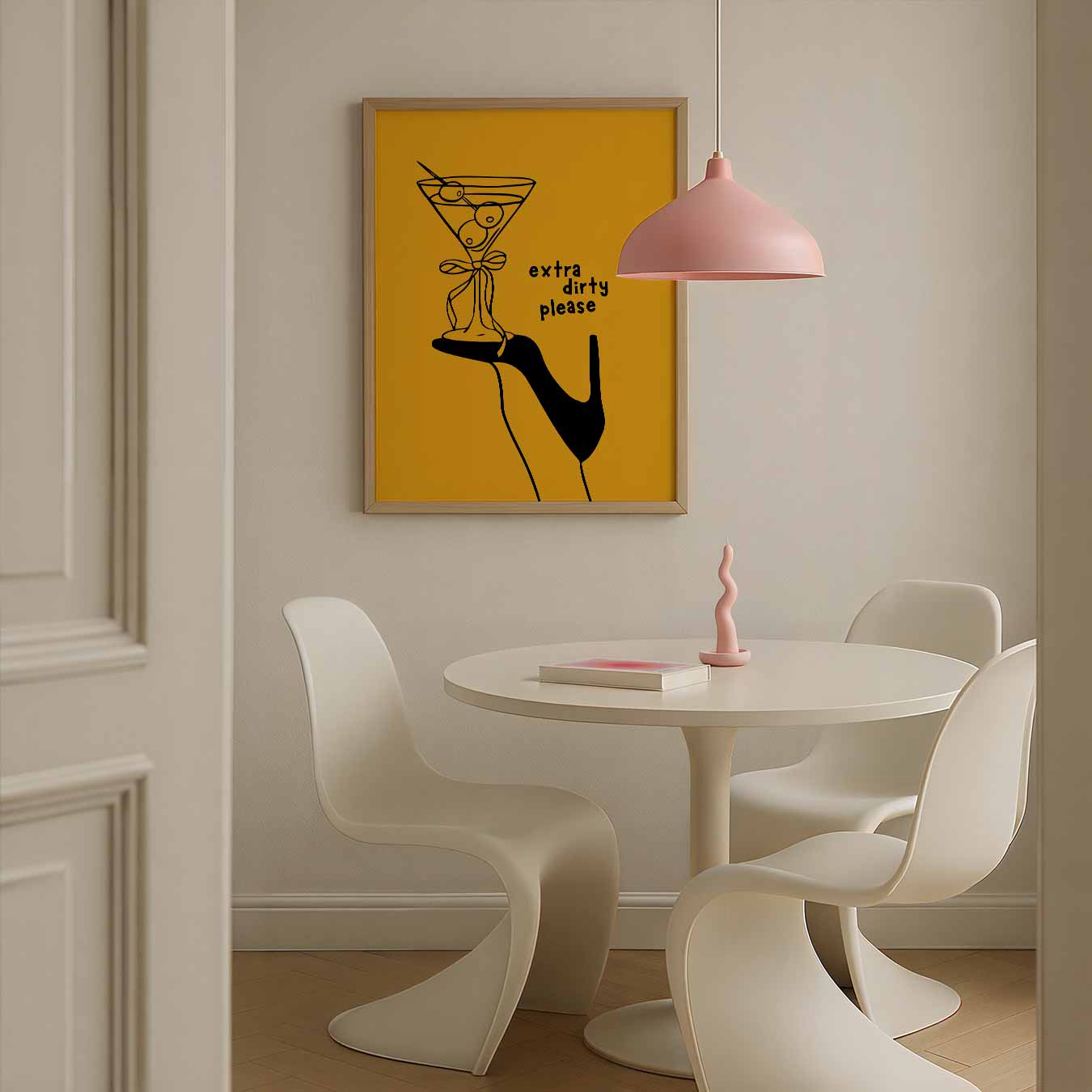 Elegant Drankje met een Knipoog Poster