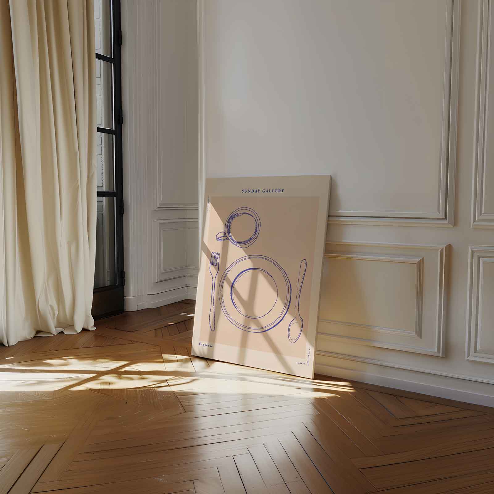 Zondagse Tafelschets Kunstwerk-canvas-dibond-plexiglas-wanddecoratie-WallArtistic