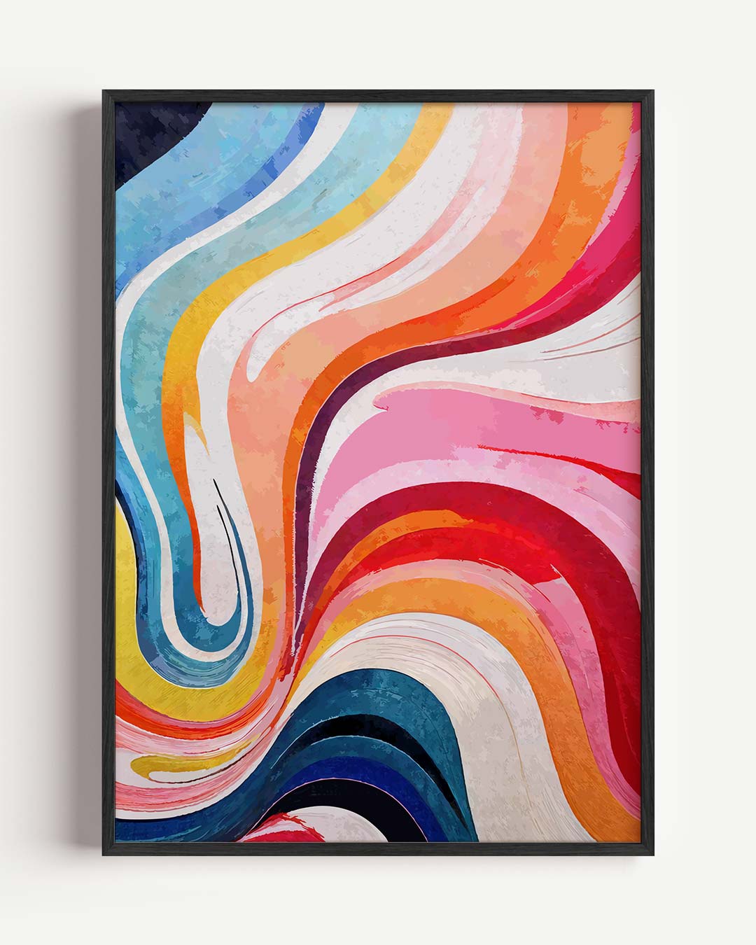 Kleurrijke Golfbeweging Poster-WallArtistic