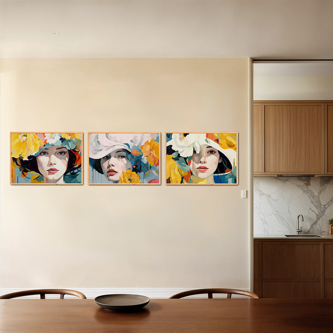 Kleurrijke bloemendroom Posterset