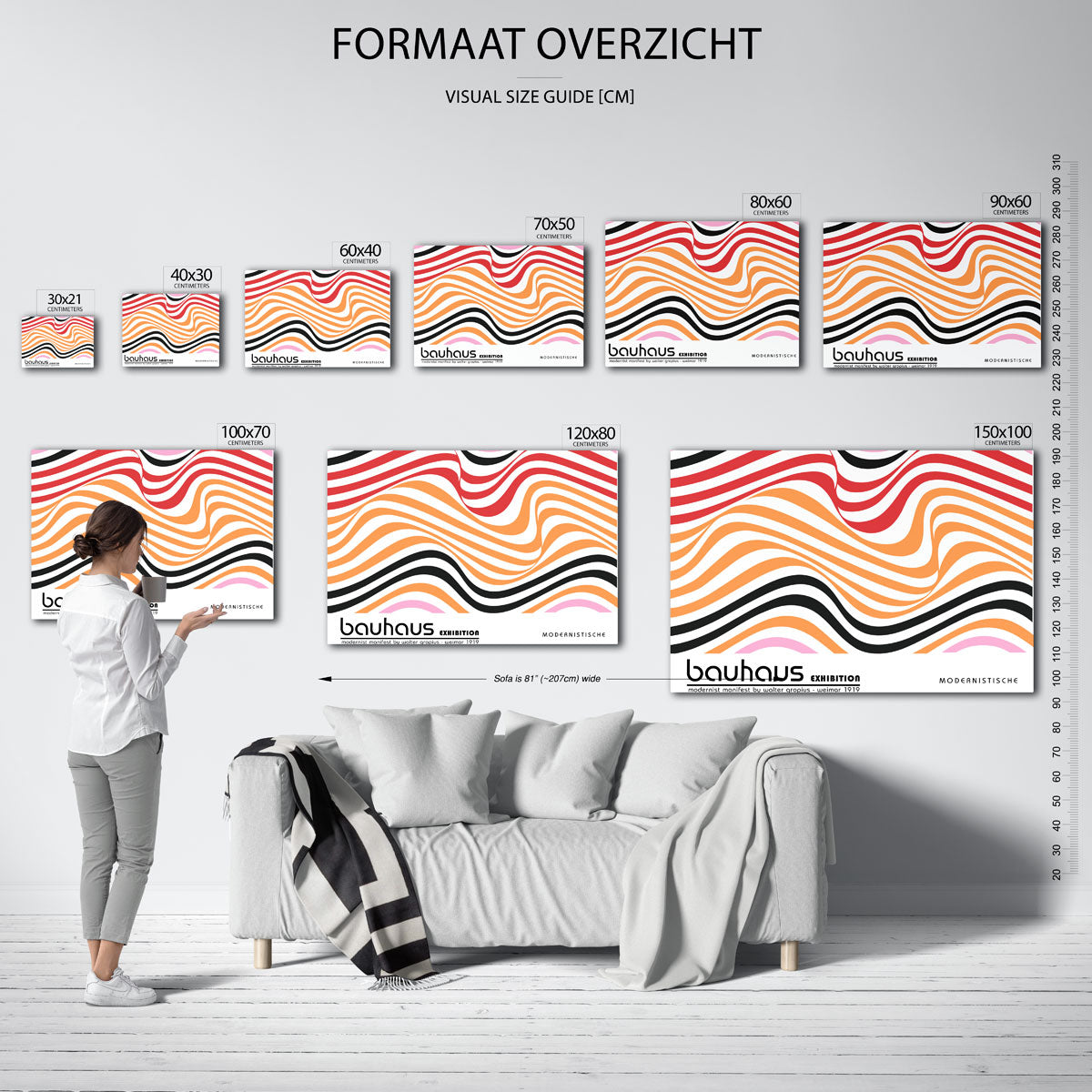 Golvend lijnenspel Poster