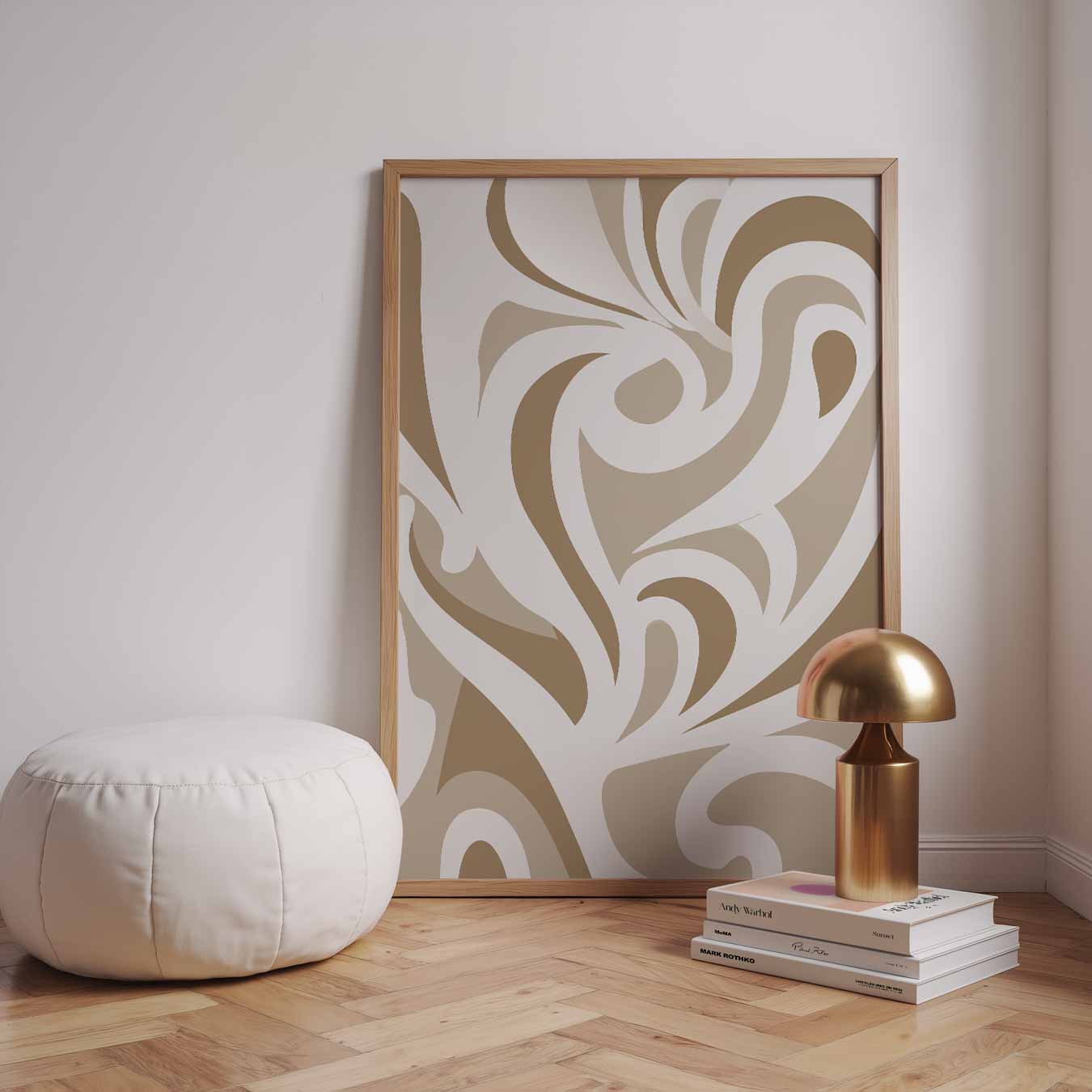 Elegante Swirl Wanddecoratie Poster