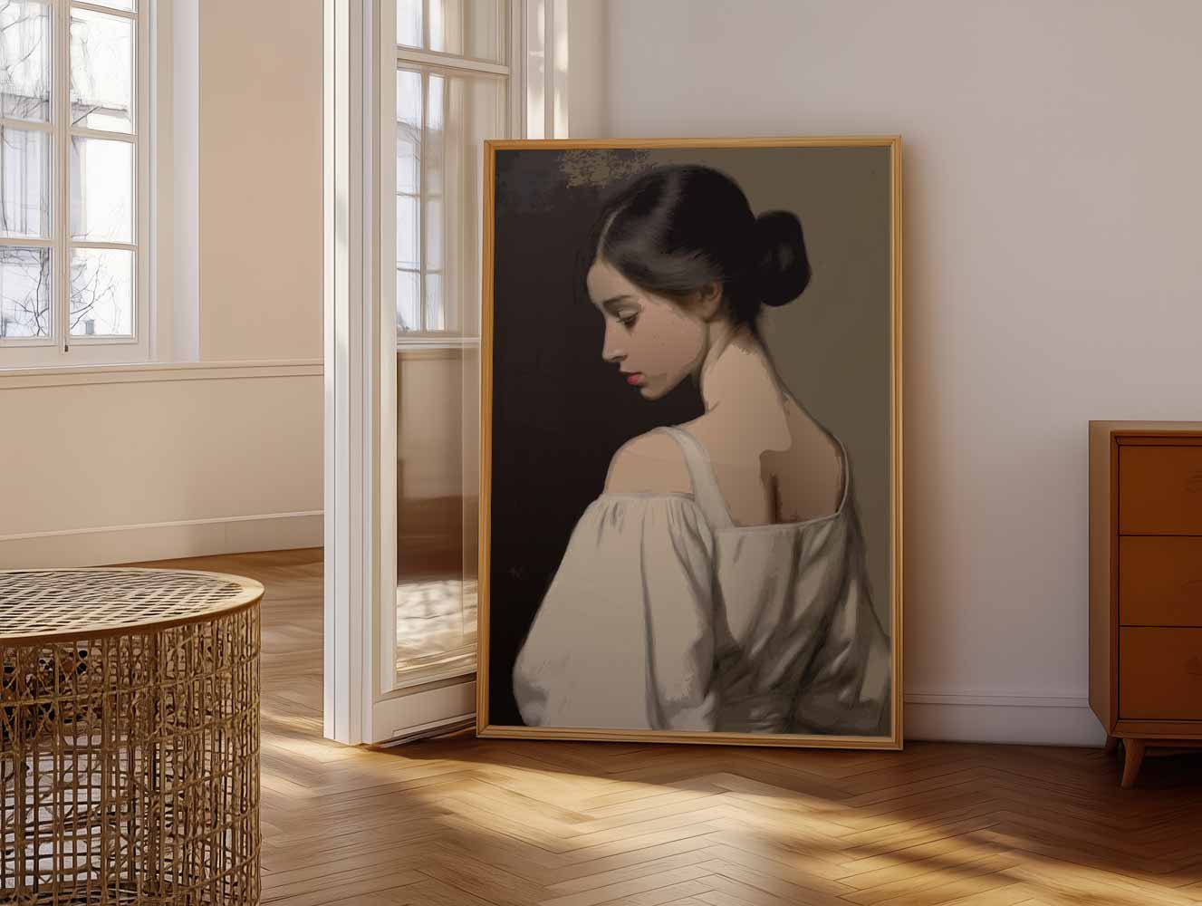 Elegante Vrouwelijke Silhouet Poster