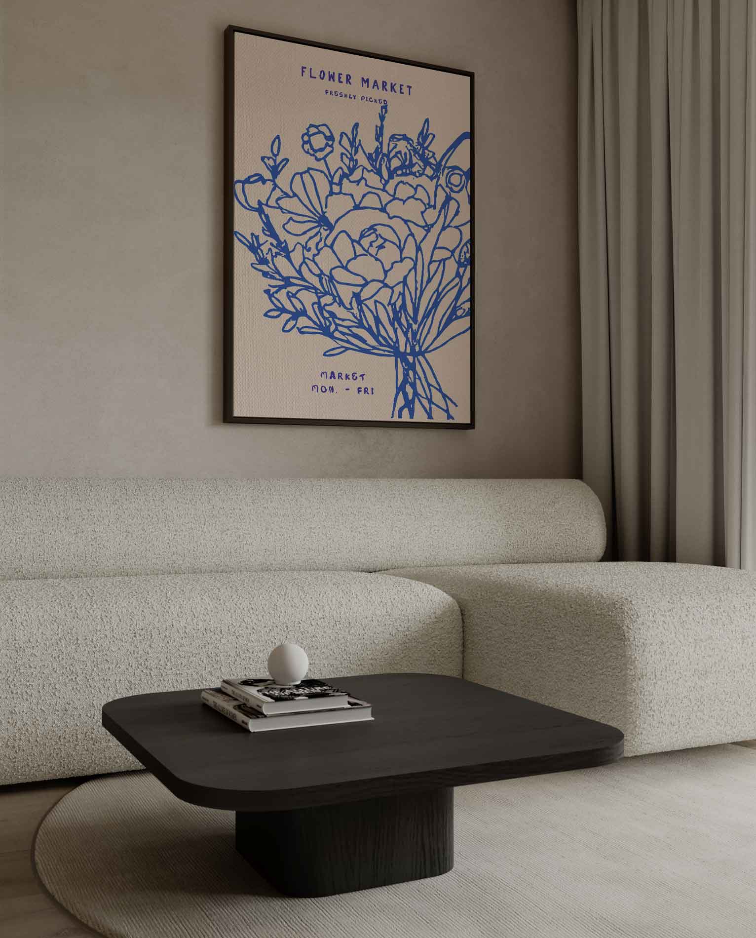 Bloemenmarkt Elegantie Kunstwerk-canvas-dibond-plexiglas-wanddecoratie-WallArtistic