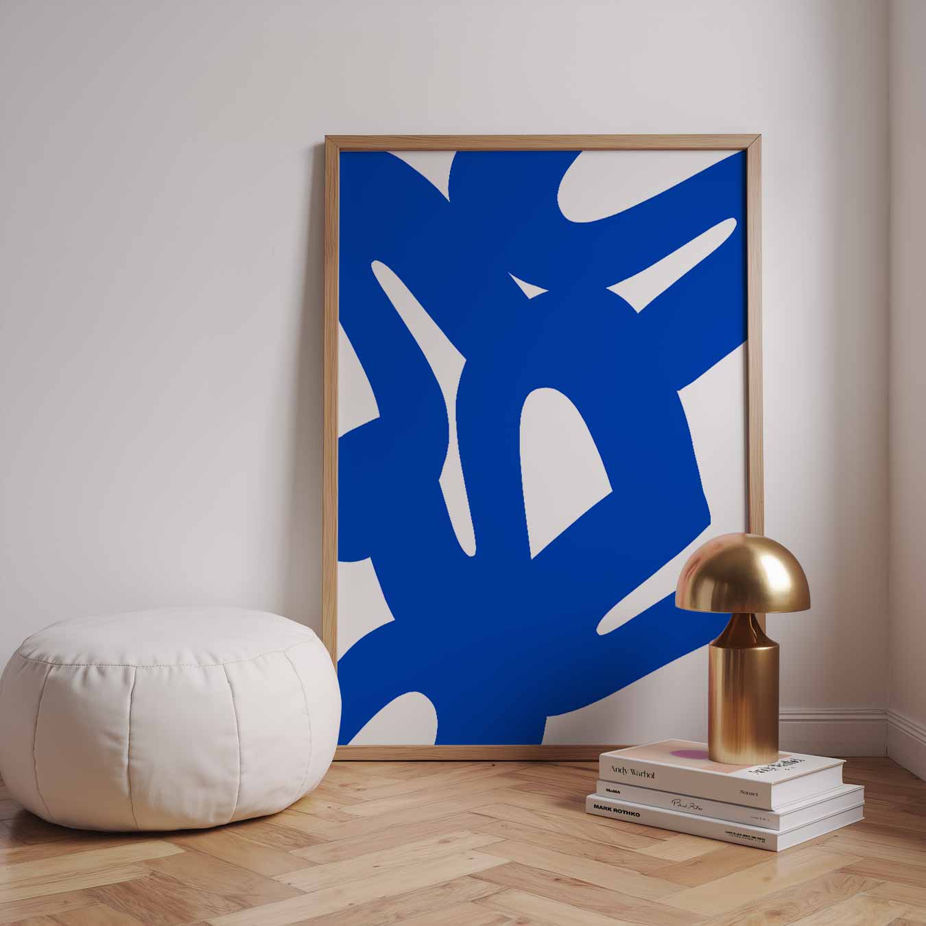 Abstracte Blauwe Vibes Poster-WallArtistic