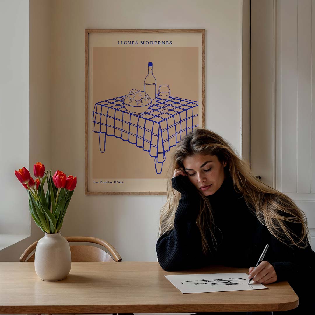 Moderne Tafelscène Poster-WallArtistic