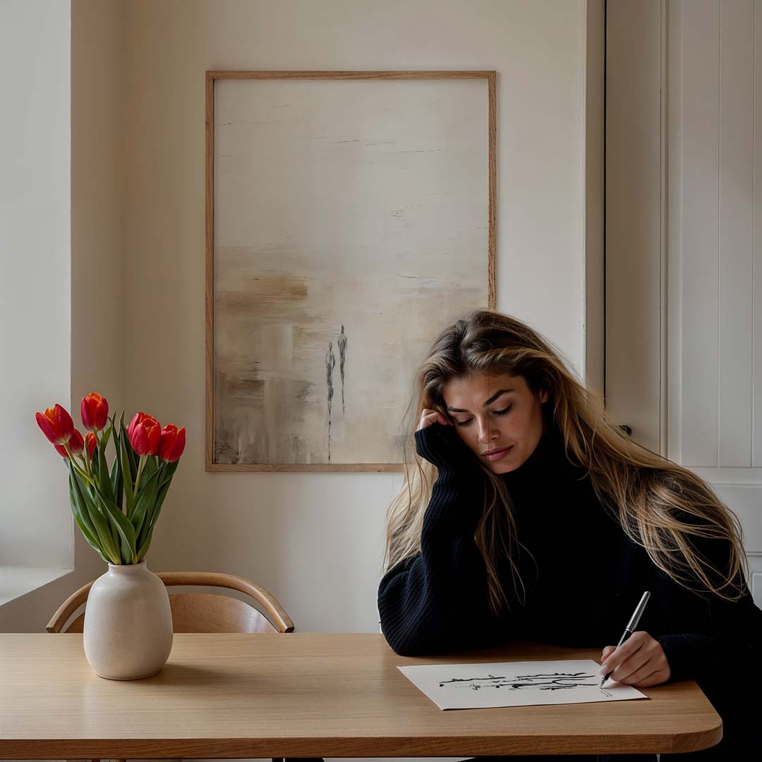 Minimalistische Wandeling Poster-WallArtistic