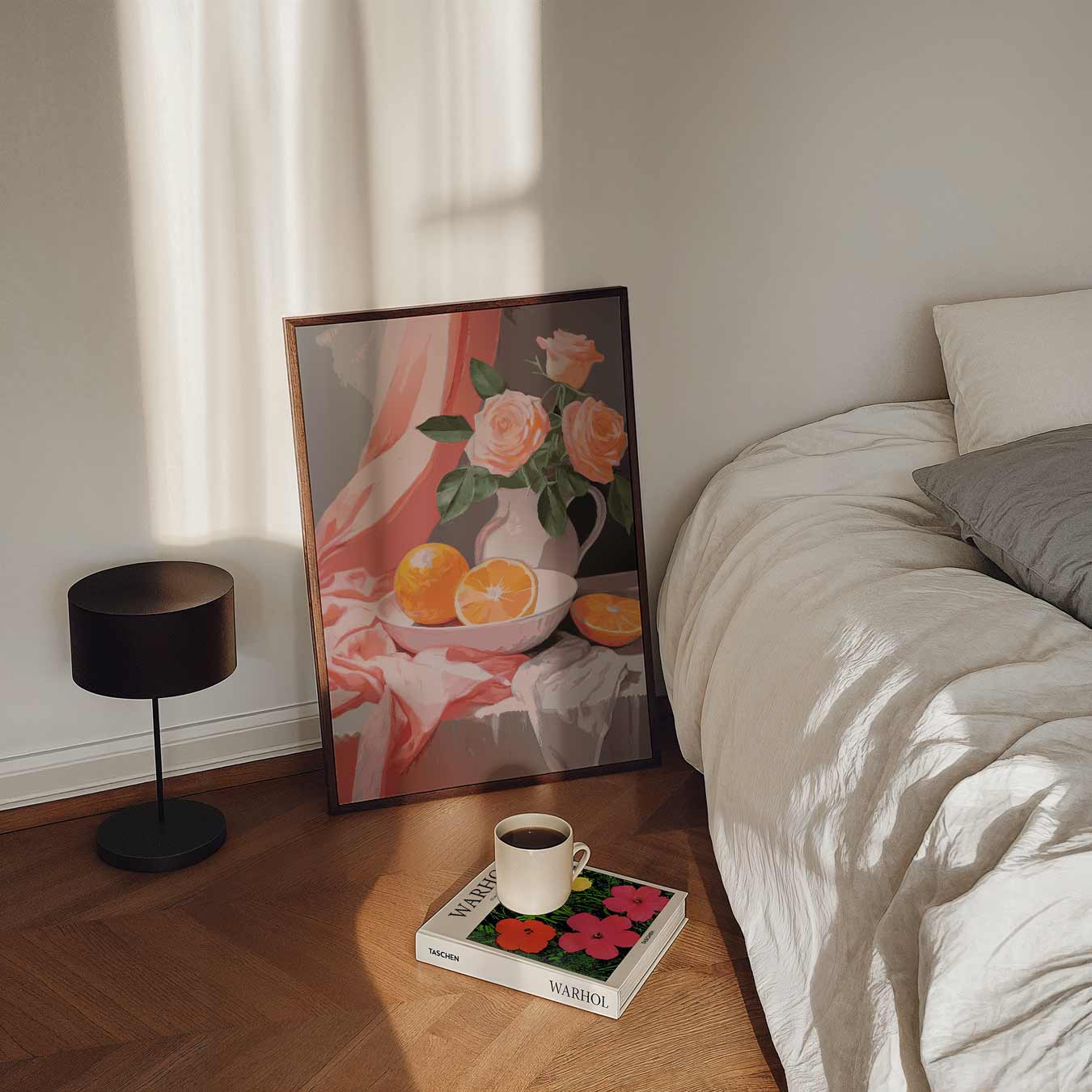 Romantische Rozen en Sinaasappels Poster