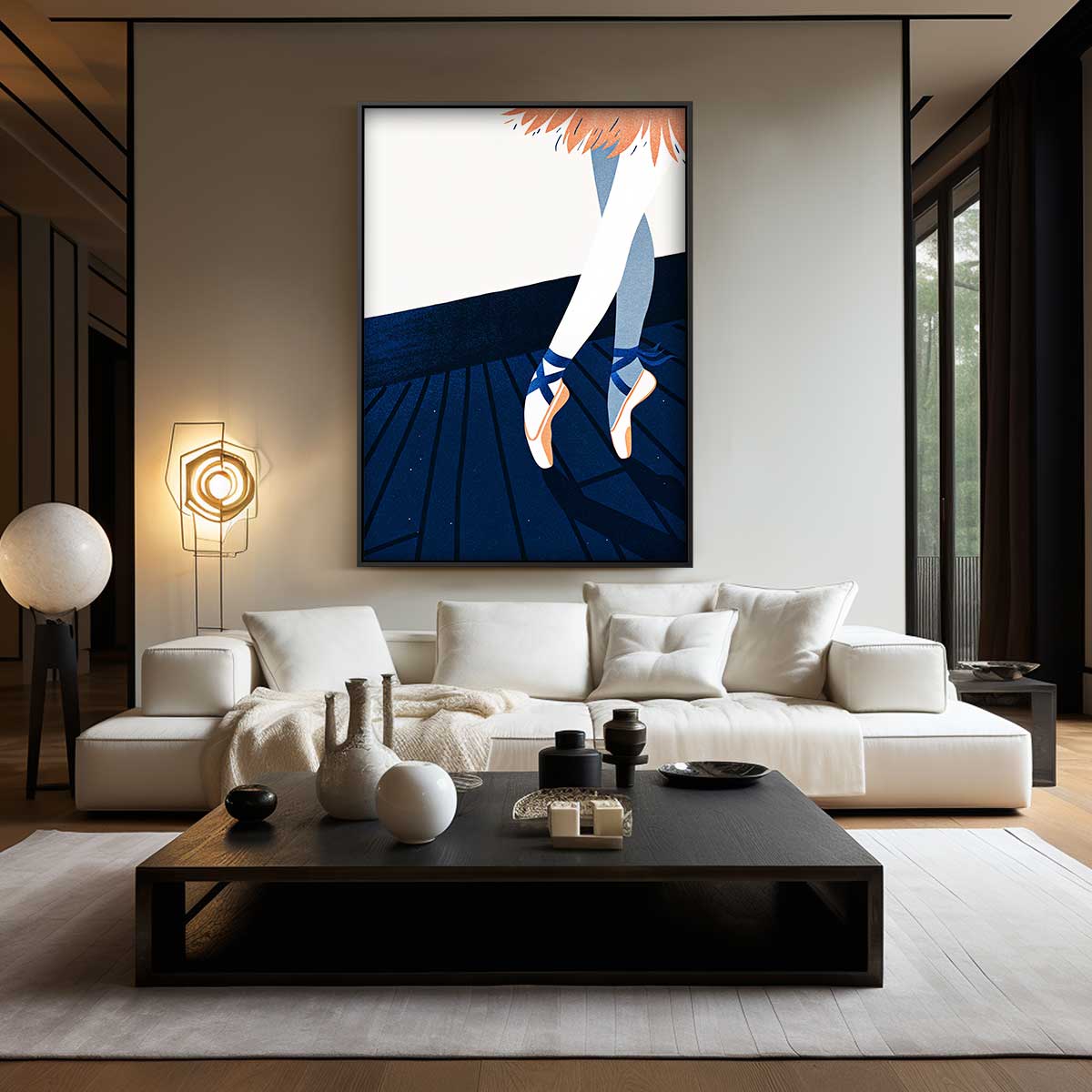 Dansende Schoonheid Kunstwerk-canvas-dibond-plexiglas-wanddecoratie-WallArtistic