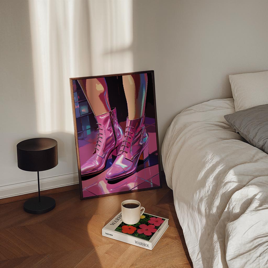 Trendy Roze Enkellaarsjes Poster