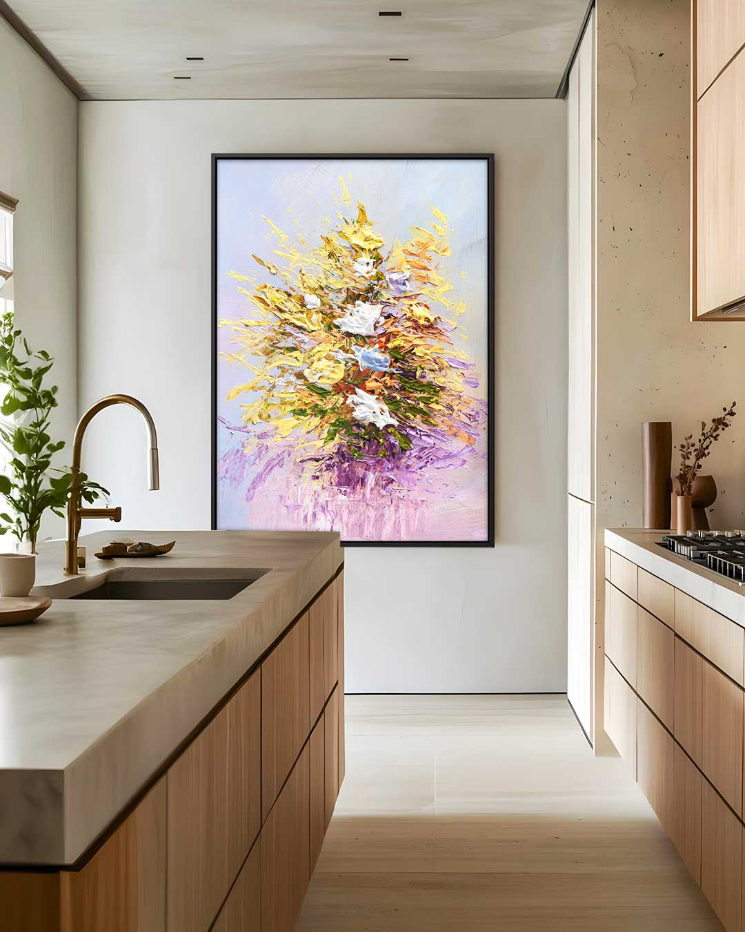 Kleurige Bloemenpracht Kunstwerk-canvas-dibond-plexiglas-wanddecoratie-WallArtistic