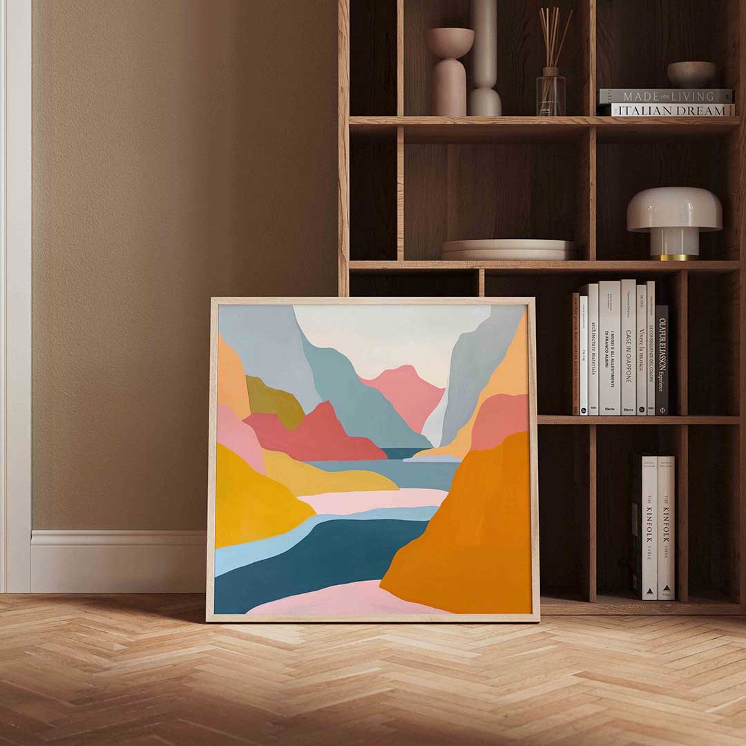 Berglandschap abstract Poster