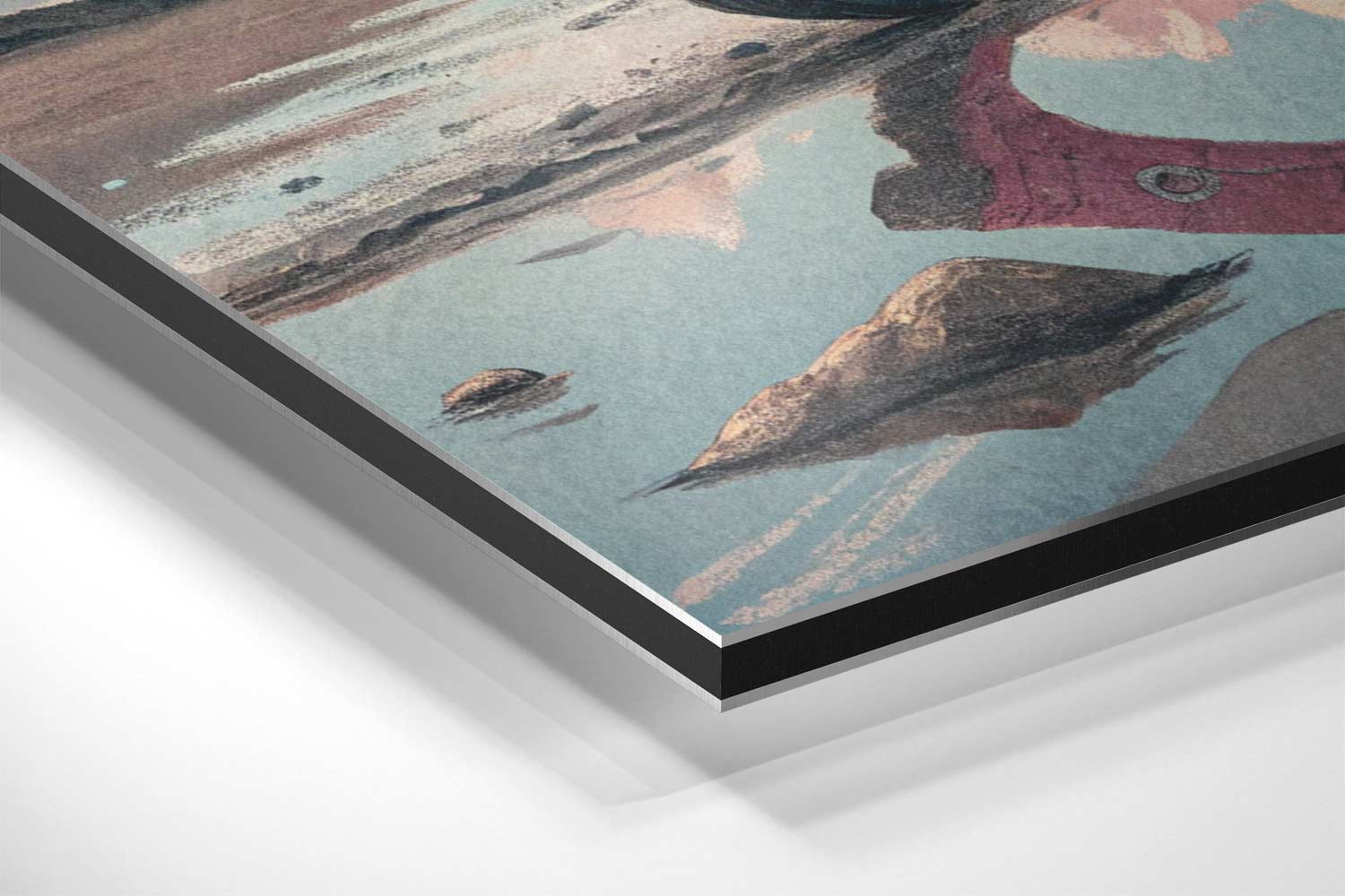 Stijlvolle Wandeling aan de Kust Kunstwerk-canvas-dibond-plexiglas-wanddecoratie-WallArtistic