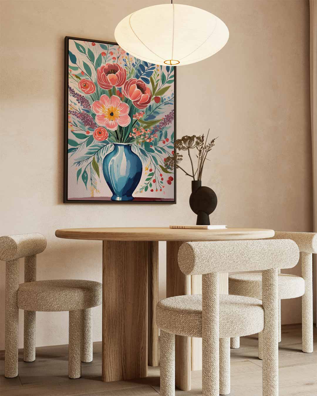 Bloeiende Vaas Kunstwerk-canvas-dibond-plexiglas-wanddecoratie-WallArtistic