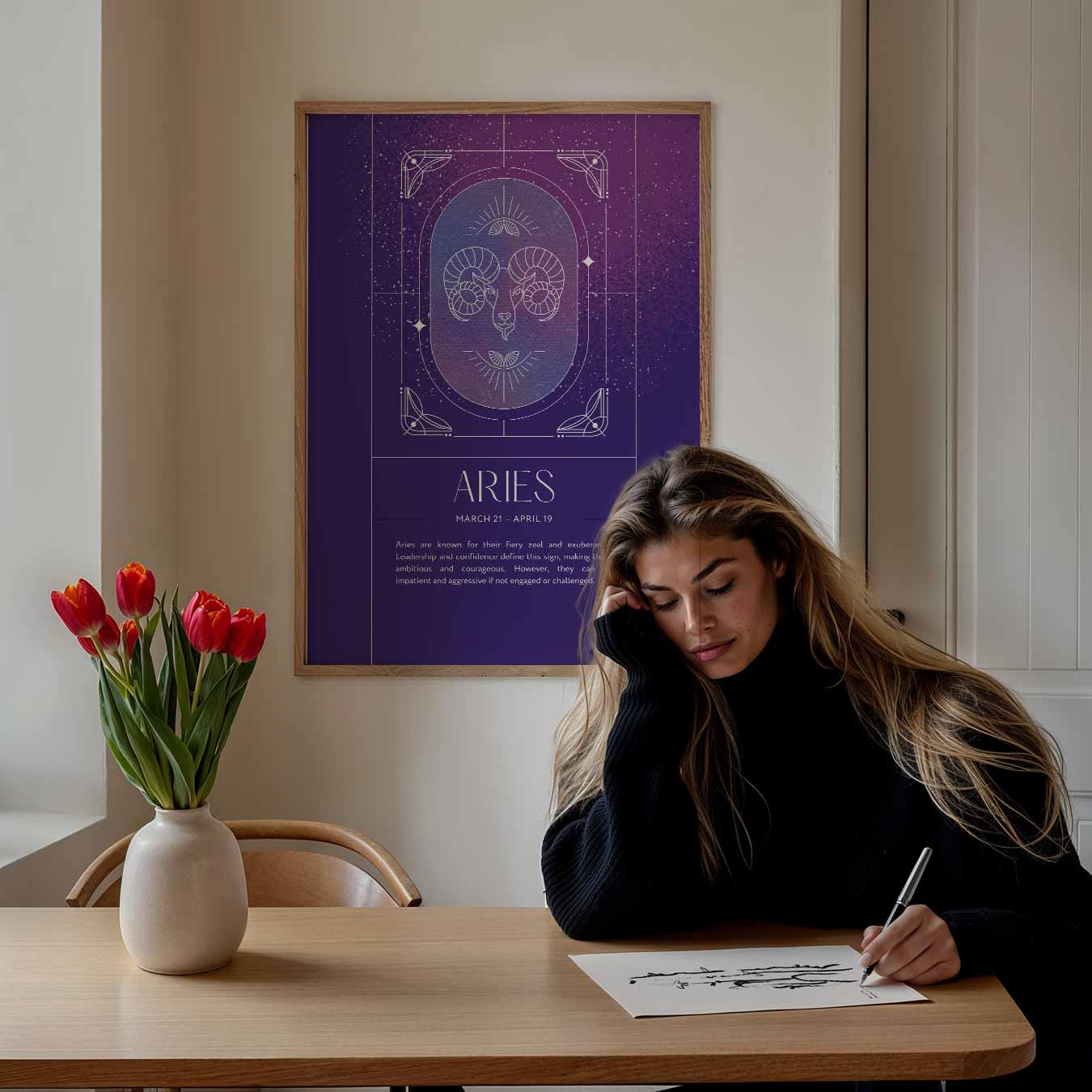 Aries Zodiac Poster-WallArtistic