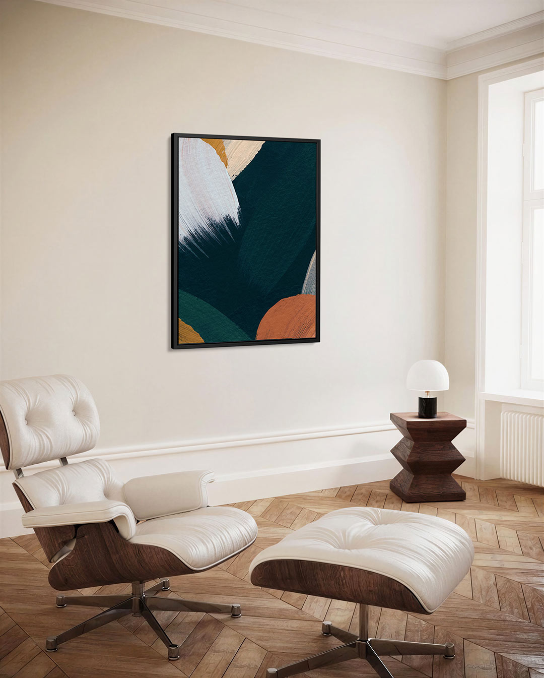 Dynamische kleurencompositie Kunstwerk