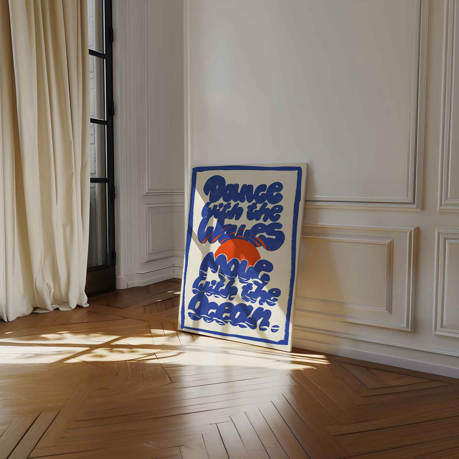 Dans met de Golven Kunstwerk-canvas-dibond-plexiglas-wanddecoratie-WallArtistic