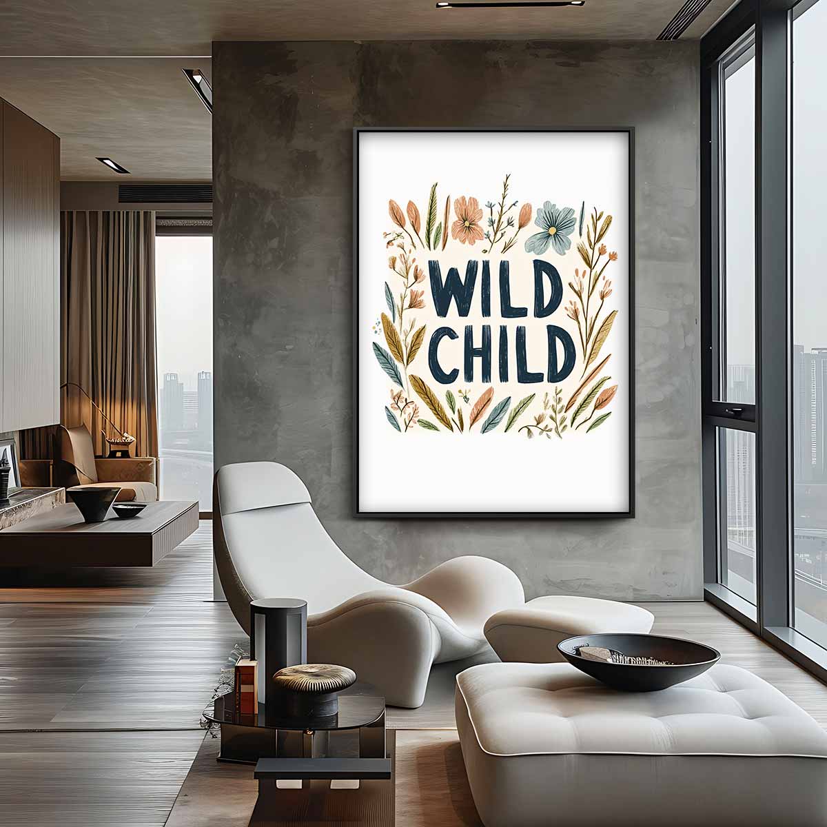Wild Child Botanische Kunstprint Kunstwerk-canvas-dibond-plexiglas-wanddecoratie-WallArtistic