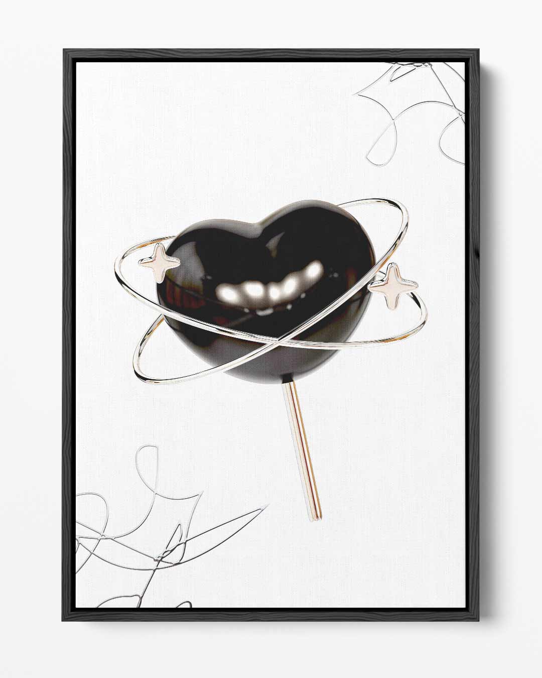 Ruimtelijk Hart Lollyart Kunstwerk-canvas-dibond-plexiglas-wanddecoratie-WallArtistic