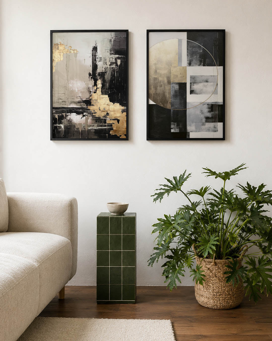 Goud en zwart harmonie Posterset