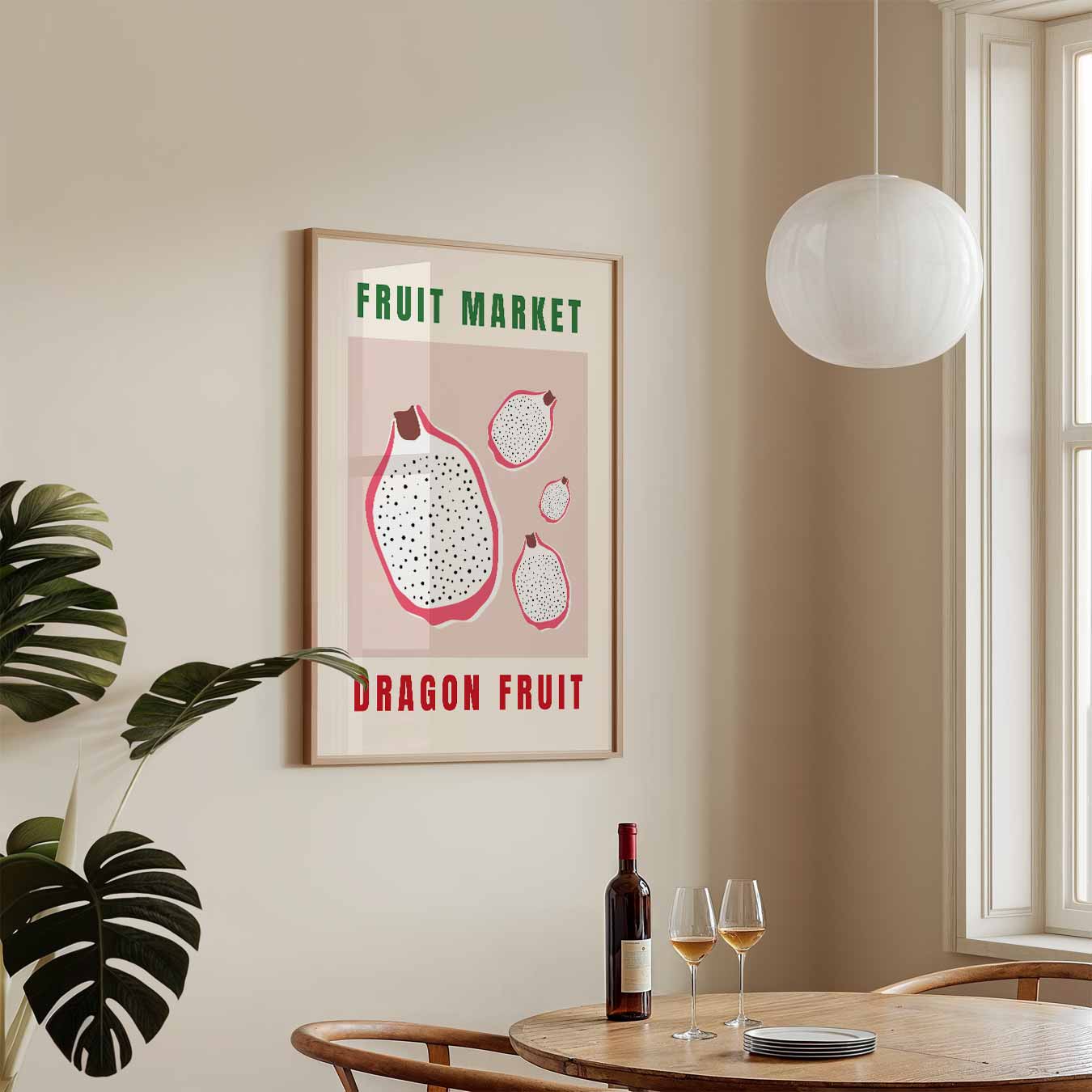 Tropische Vibes Dragon Fruit Poster