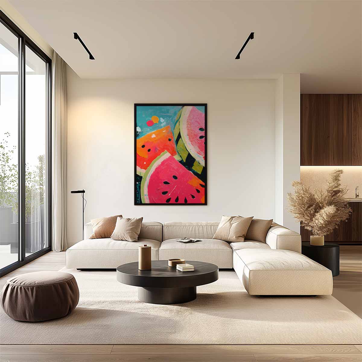 Verfrissende Watermeloen Droom Kunstwerk-canvas-dibond-plexiglas-wanddecoratie-WallArtistic