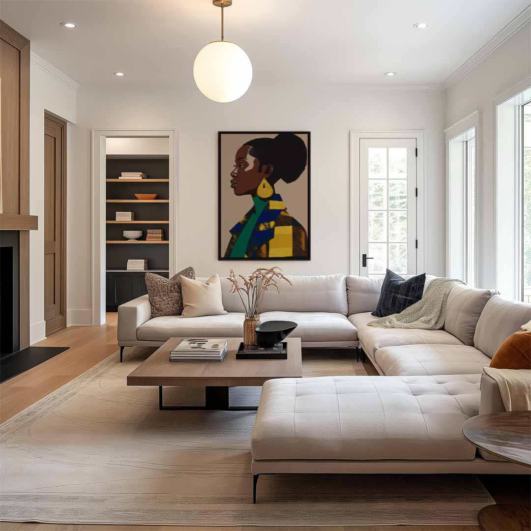 Stijlvolle Vrouwelijke Glans Kunstwerk-canvas-dibond-plexiglas-wanddecoratie-WallArtistic
