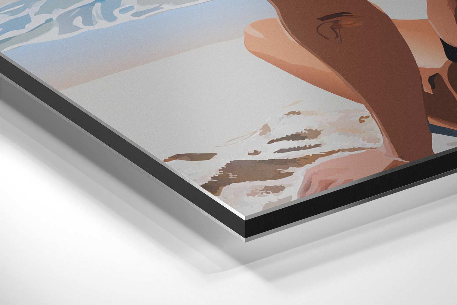Zomers Stranduitzicht Kunstwerk-canvas-dibond-plexiglas-wanddecoratie-WallArtistic
