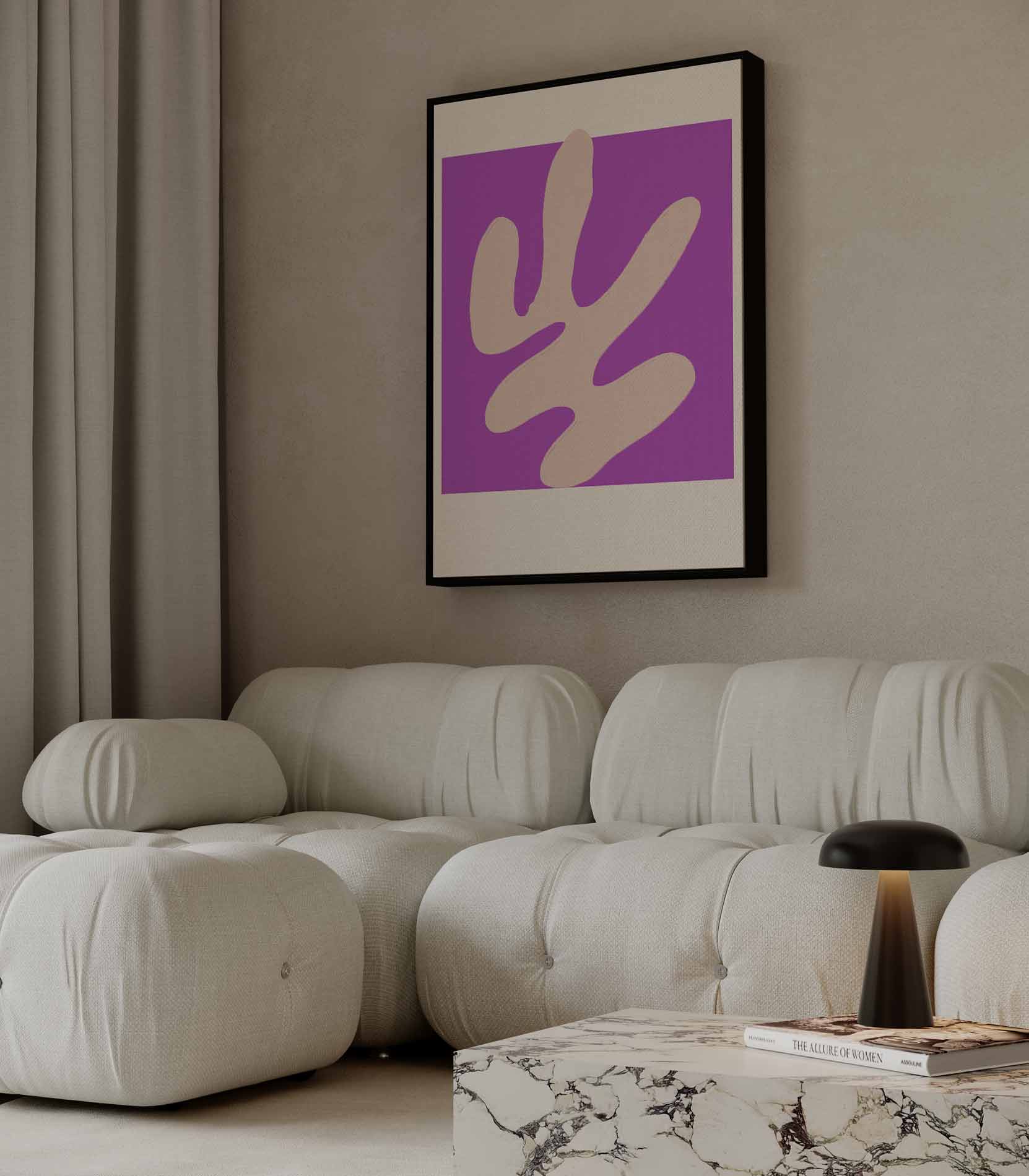 Abstract purpere flow Kunstwerk-canvas-dibond-plexiglas-wanddecoratie-WallArtistic