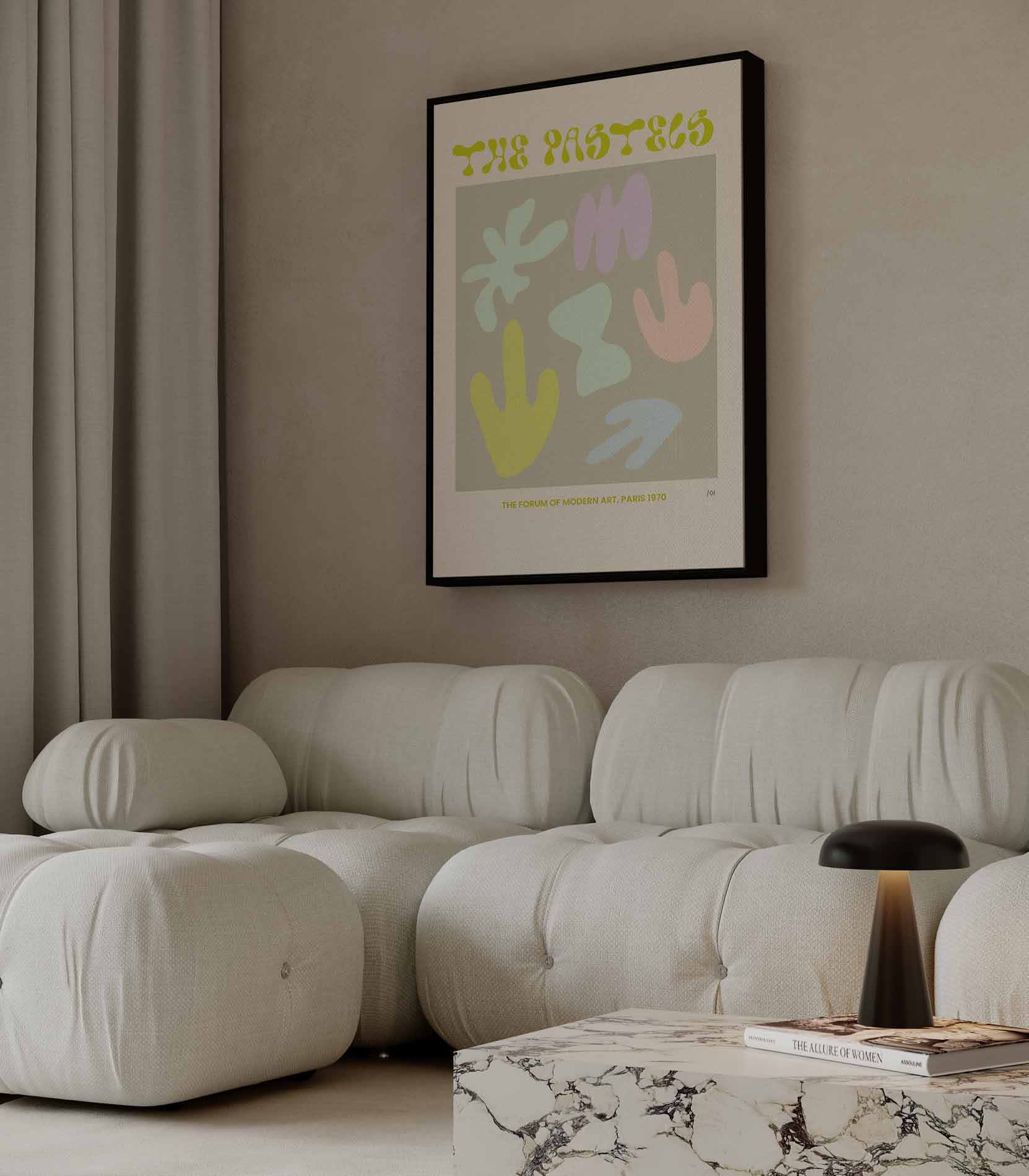 Retro Pastel Kunstposter